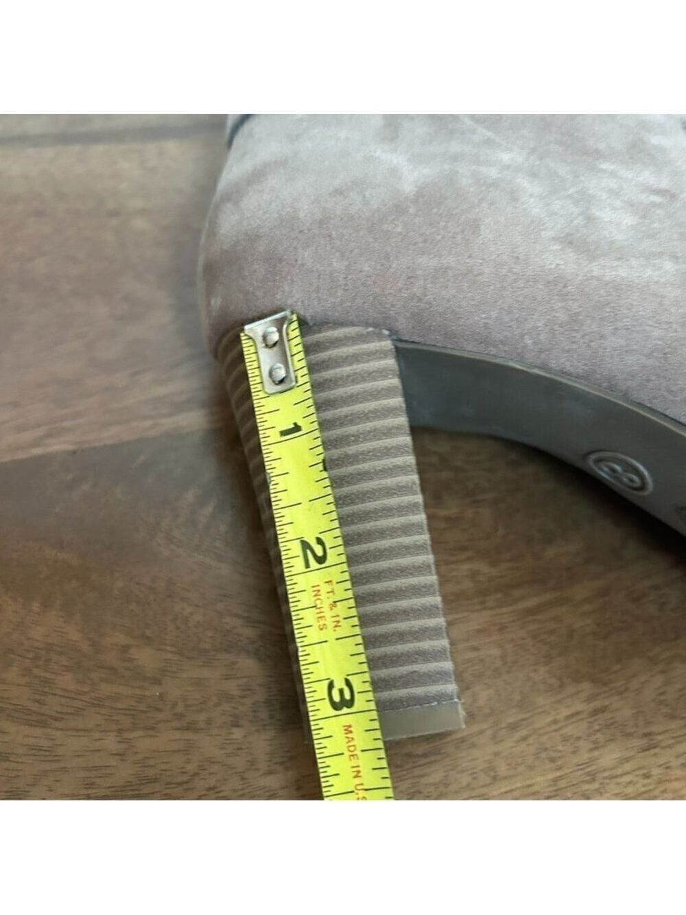 Taupe "Suede" Booties-Size 8 - Picture 5 of 5